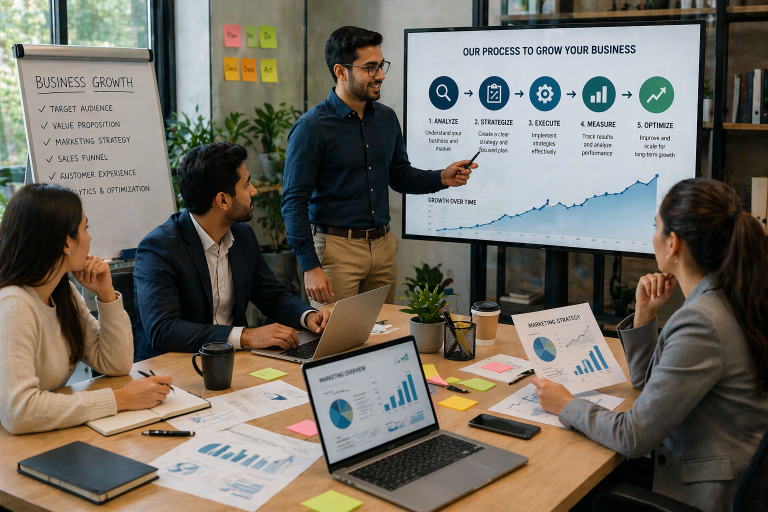 grow your business using marketing and analytics strategy