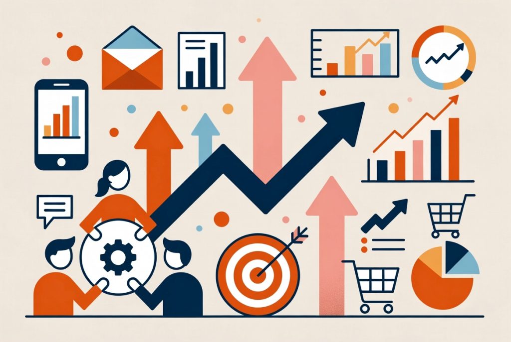long term business growth planning and strategy concept